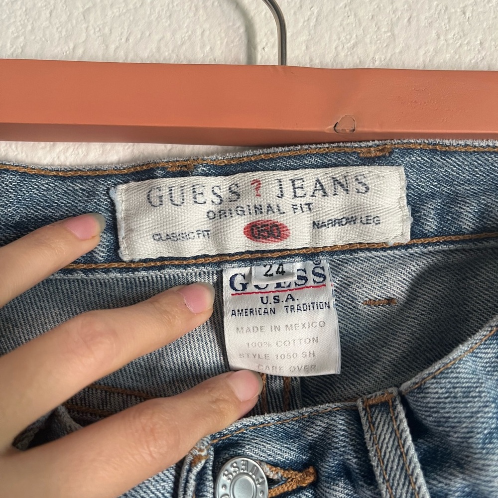 Guess Light Blue Denim Jeans size 24” waist - Picture 5 of 5